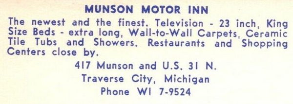 Munson Motor Inn - Vintage Postcard